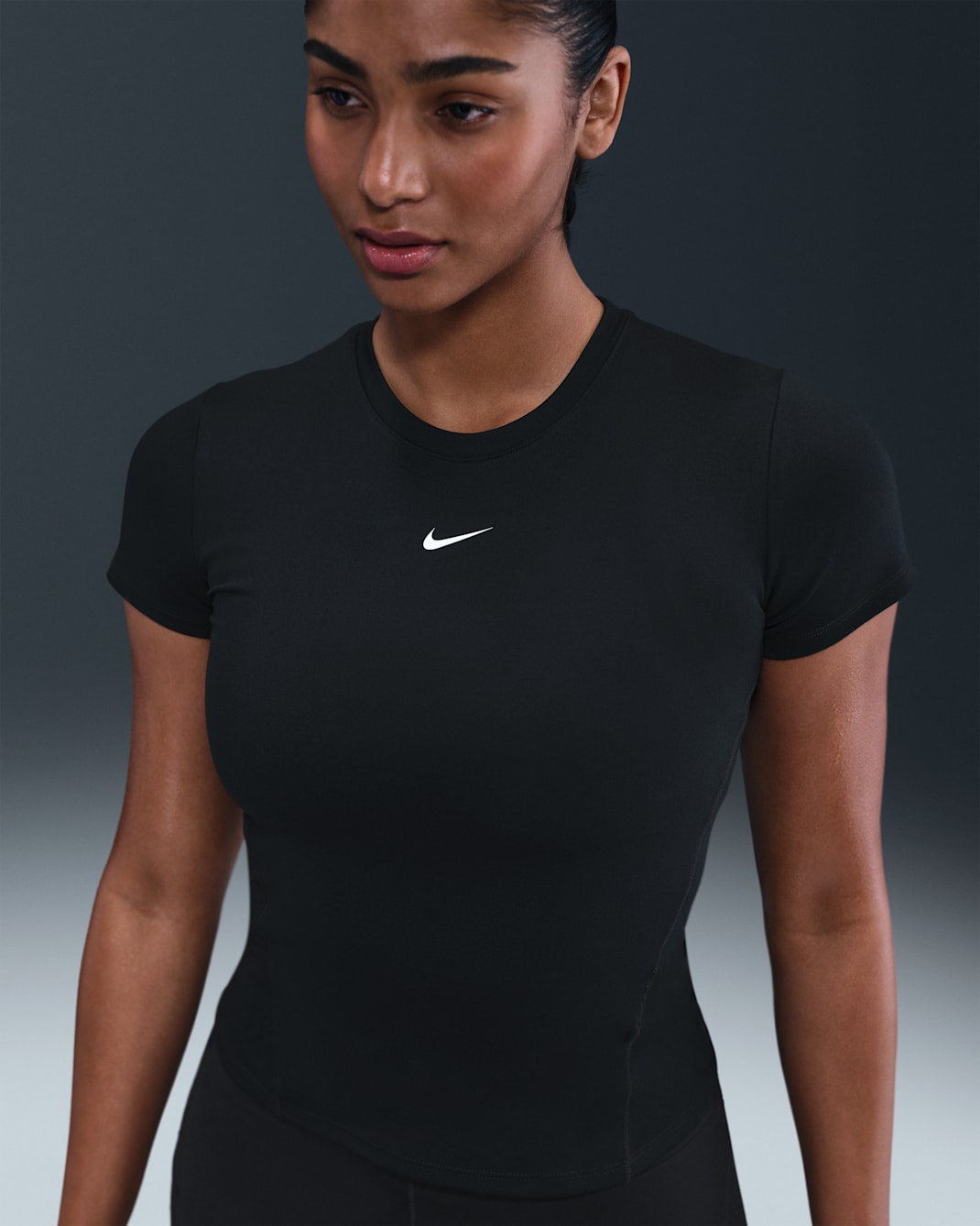 Nike One Women's Short-Sleeve Top - Black/White