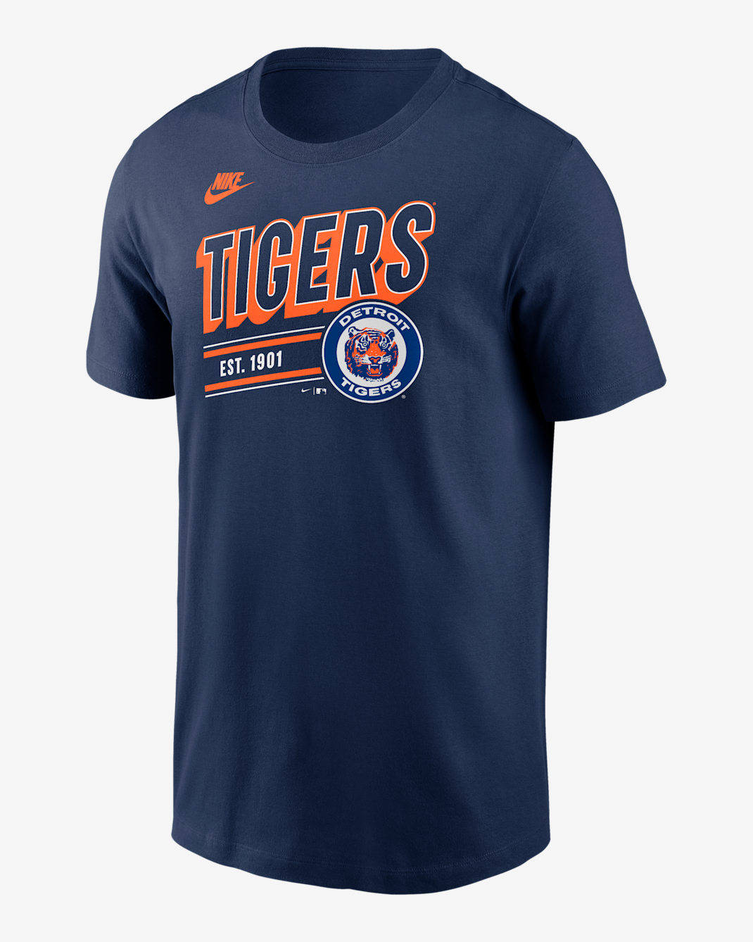 Detroit Tigers Cooperstown Retro Men's Nike MLB T-Shirt - Midnight Navy