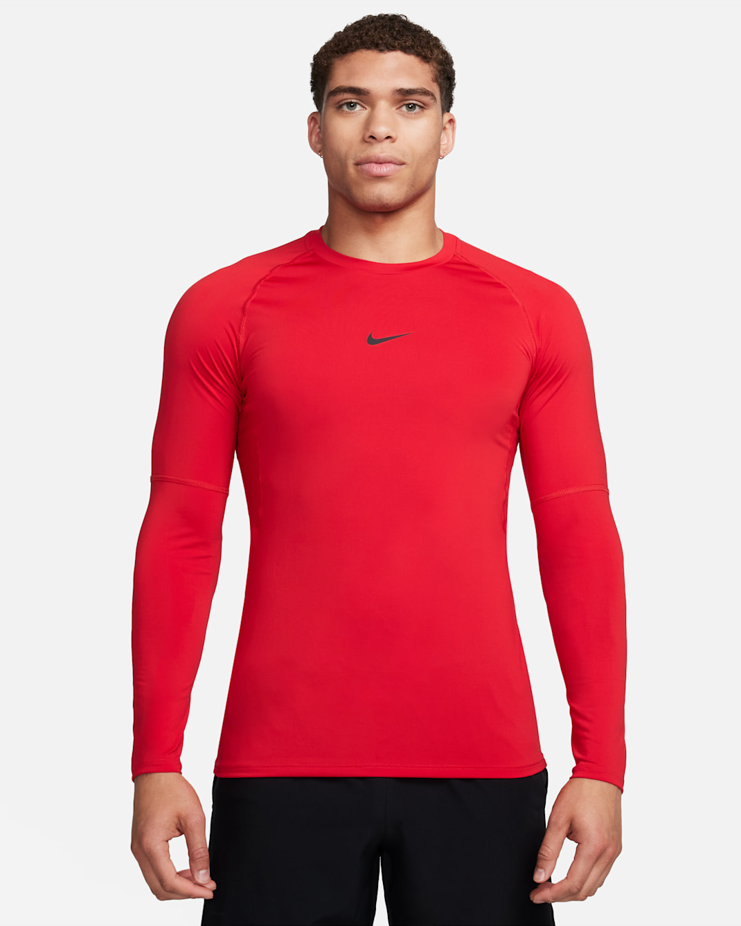 Playera de fitness slim de manga larga Dri-FIT para hombre Nike Pro - Rojo universitario/Negro