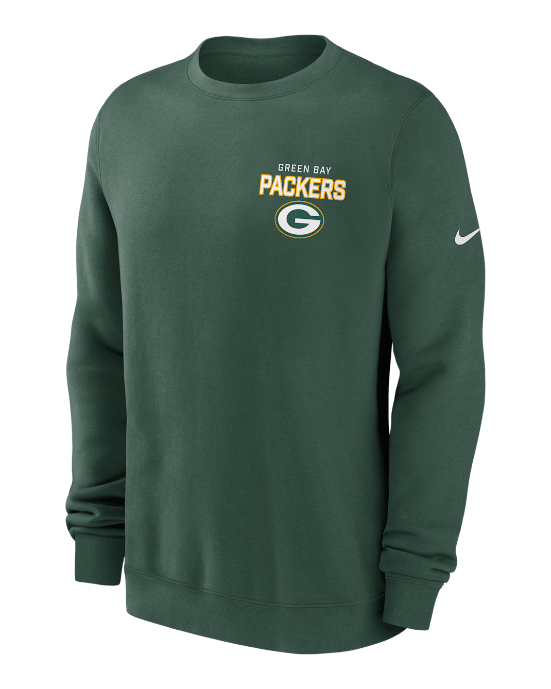 Green Bay Packers Draw Block Club Men's Nike NFL Pullover Crew - Green