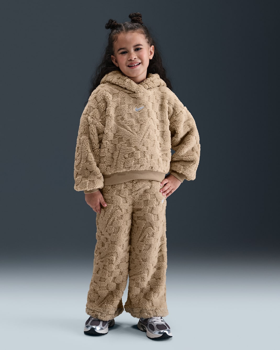 Nike Cozy Little Kids' Pullover Hoodie and Pants Set - Hemp