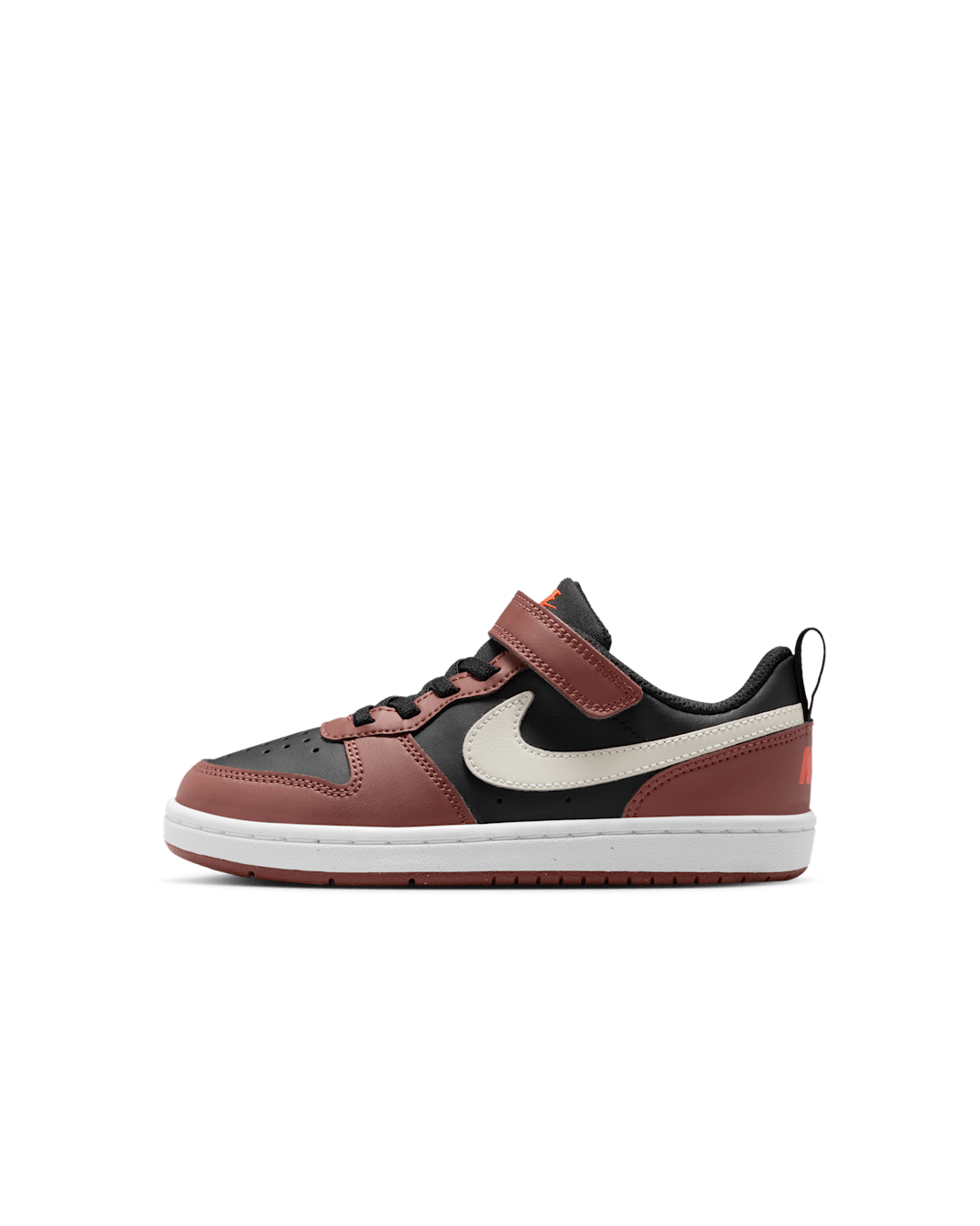 Nike Court Borough Low Recraft Younger Kids' Shoes - Black/Red Sepia/Team Orange/Light Bone