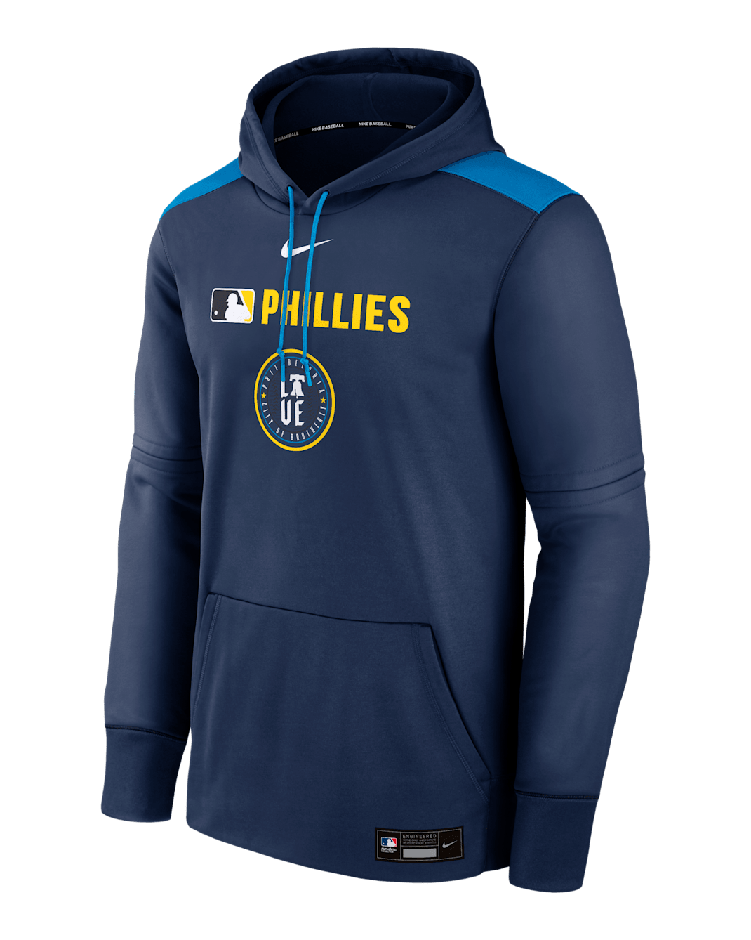 Philadelphia Phillies Authentic Collection City Connect Men's Nike Therma MLB Pullover Hoodie - Navy