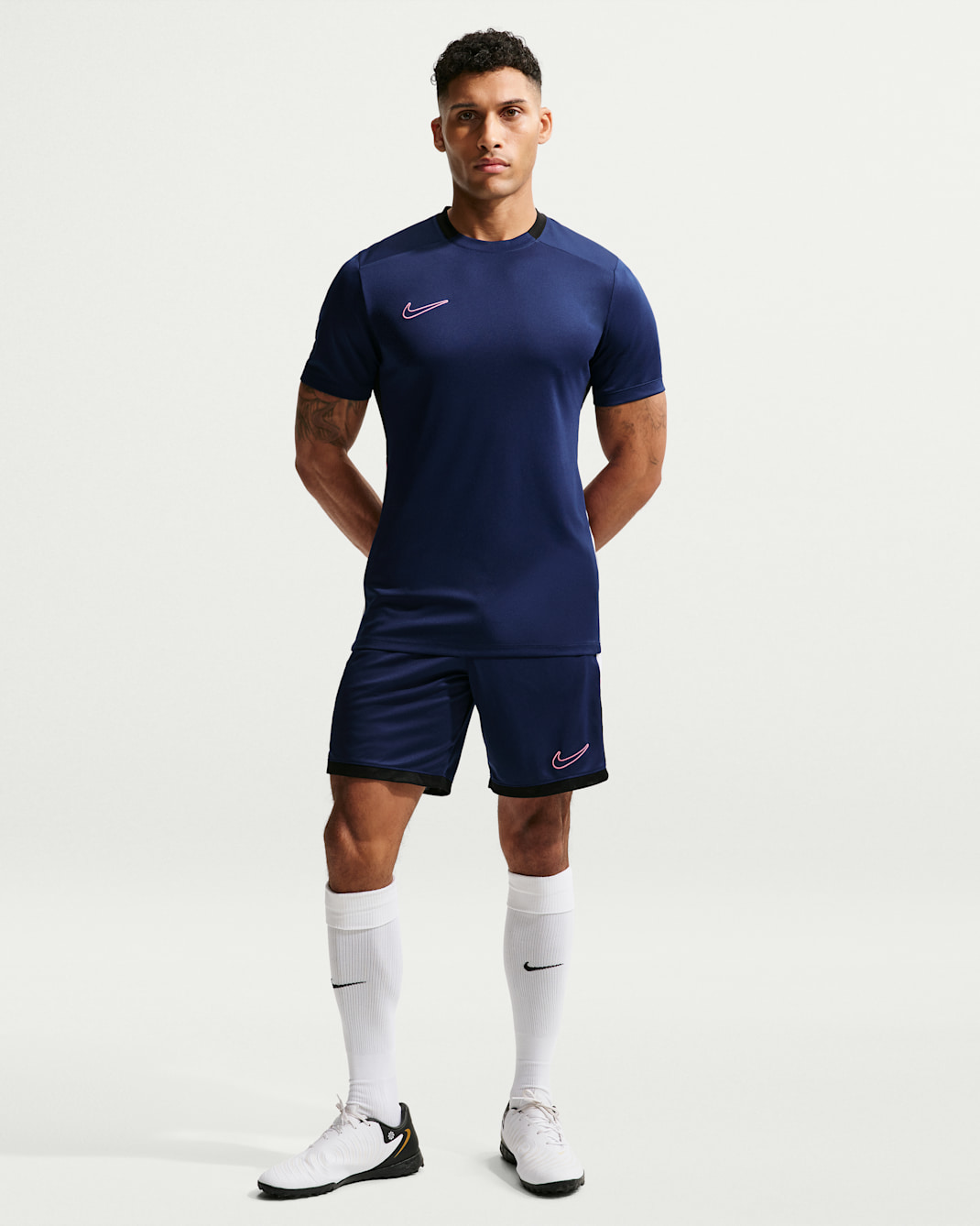 Nike Academy Men's Nike Dri-FIT Football Shorts - Blue Void/White/Black/Pinksicle