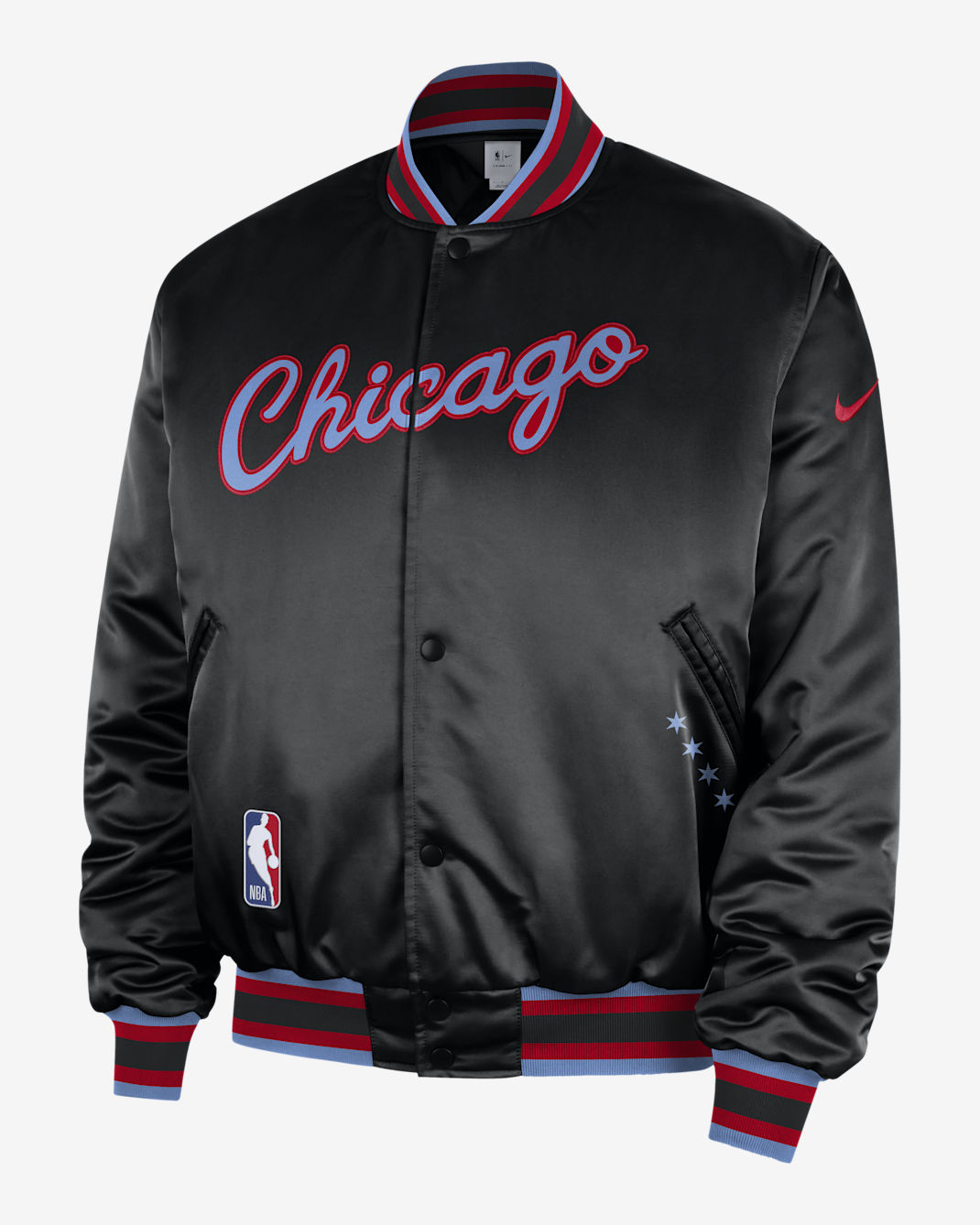 Chicago Bulls City Edition Men's Nike NBA Premium Jacket - Black/University Red