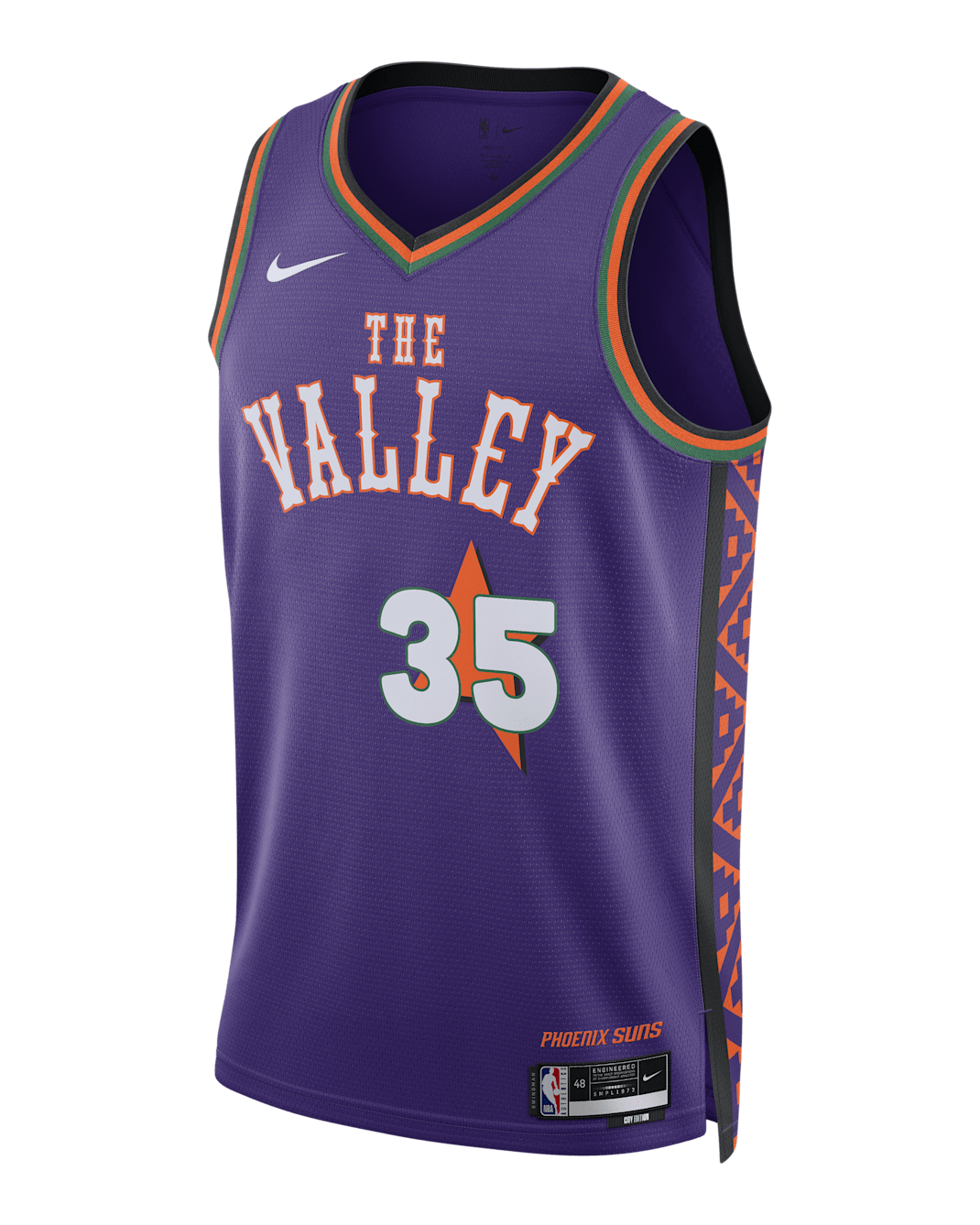 เสื้อแข่งผู้ชาย Nike Dri-FIT NBA Swingman Kevin Durant Phoenix Suns 2024/25 City Edition - Field Purple