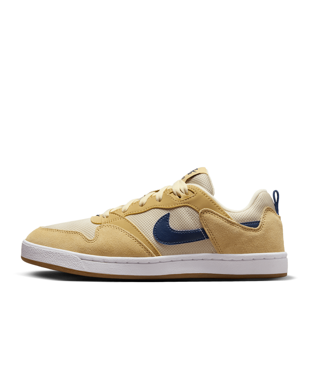 Nike SB Alleyoop Skate Shoes - Club Gold/Fossil/White/Midnight Navy