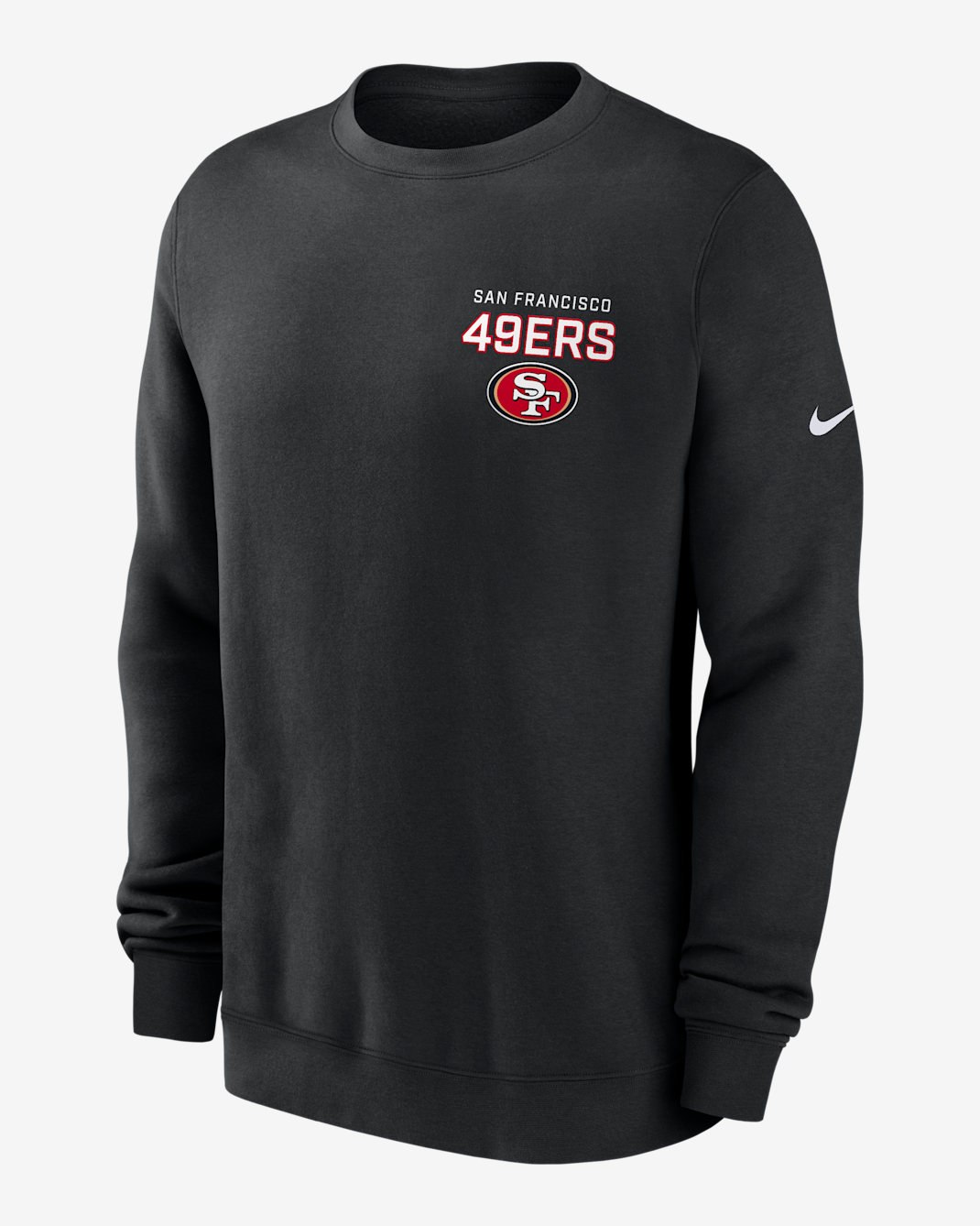 San Francisco 49ers Draw Block Club Men's Nike NFL Pullover Crew - Black
