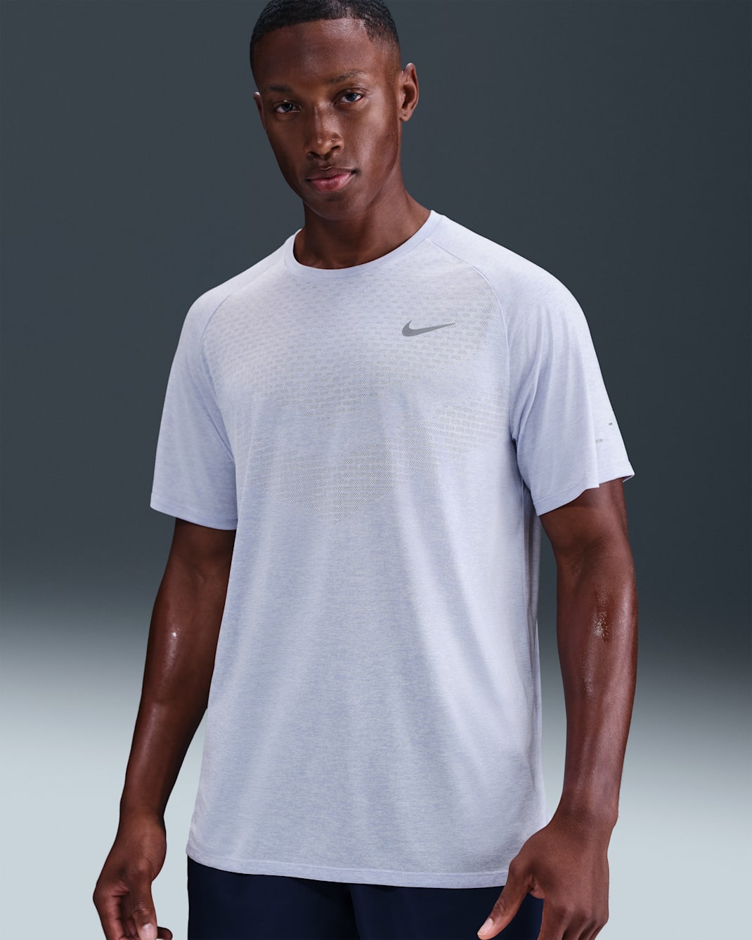 Maglia da running a manica corta Dri-FIT ADV Nike Stride – Uomo - Ghost/Heather
