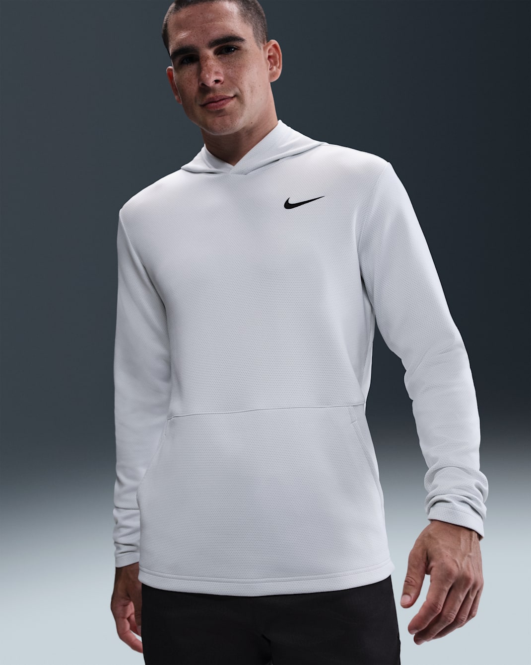 Nike Victory Men's Dri-FIT Therma Flex Golf Hoodie - White/Pure Platinum/Black