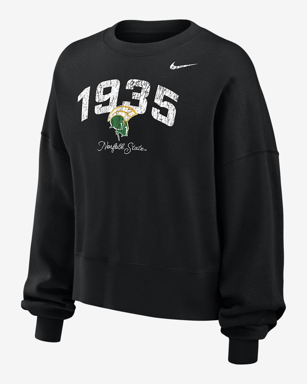 Jordan College Phoenix Fleece (Norfolk State University) Women's Crew-Neck Sweatshirt - Black