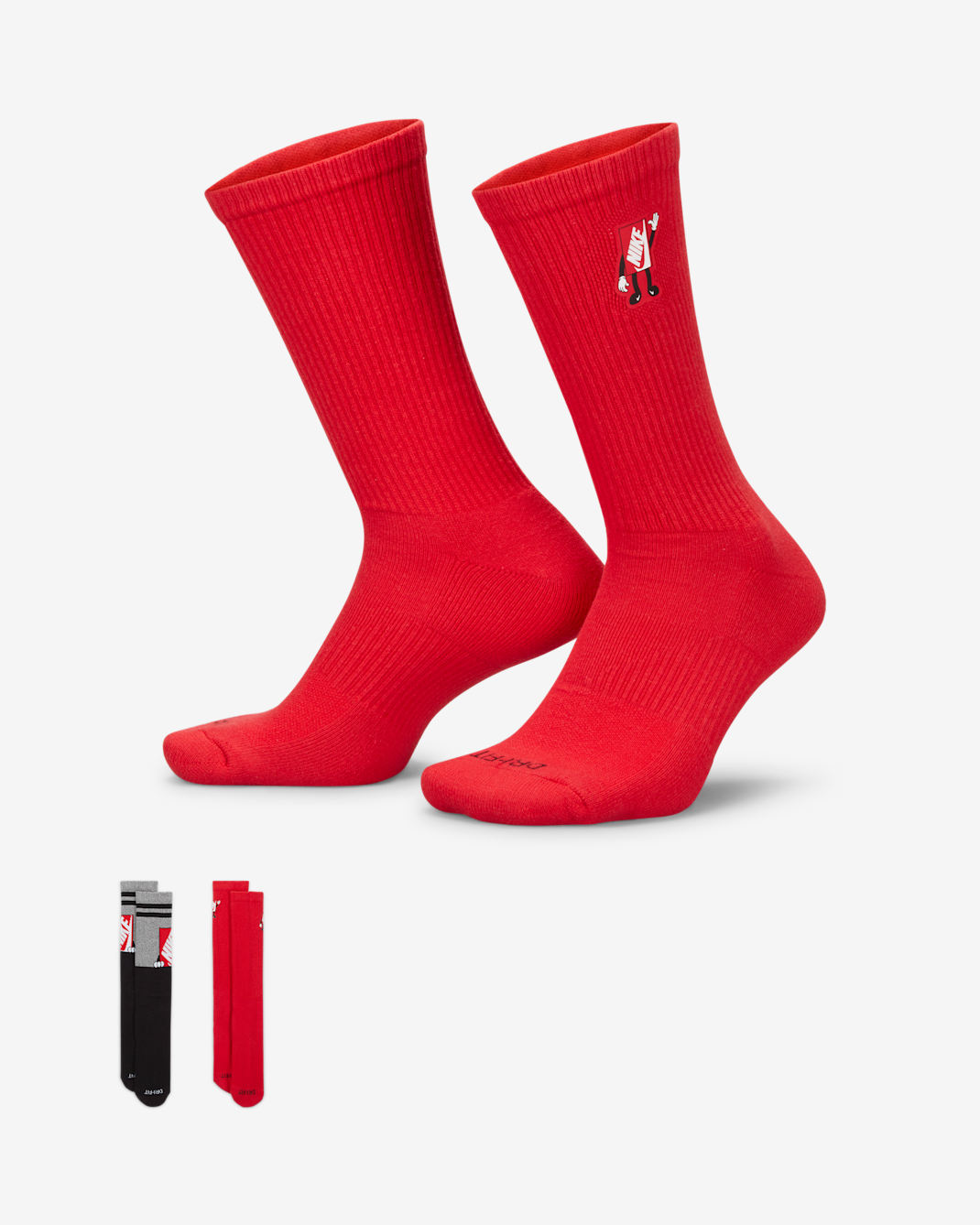 Nike Everyday Plus Cushioned Crew Socks (2 Pairs) - Multi-Colour