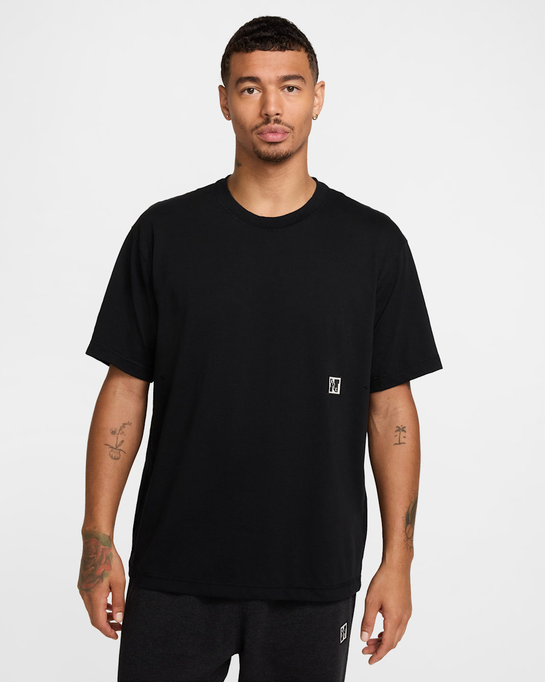 Playera de fitness Dri-FIT de tejido Fleece para hombre Nike Heritage - Negro