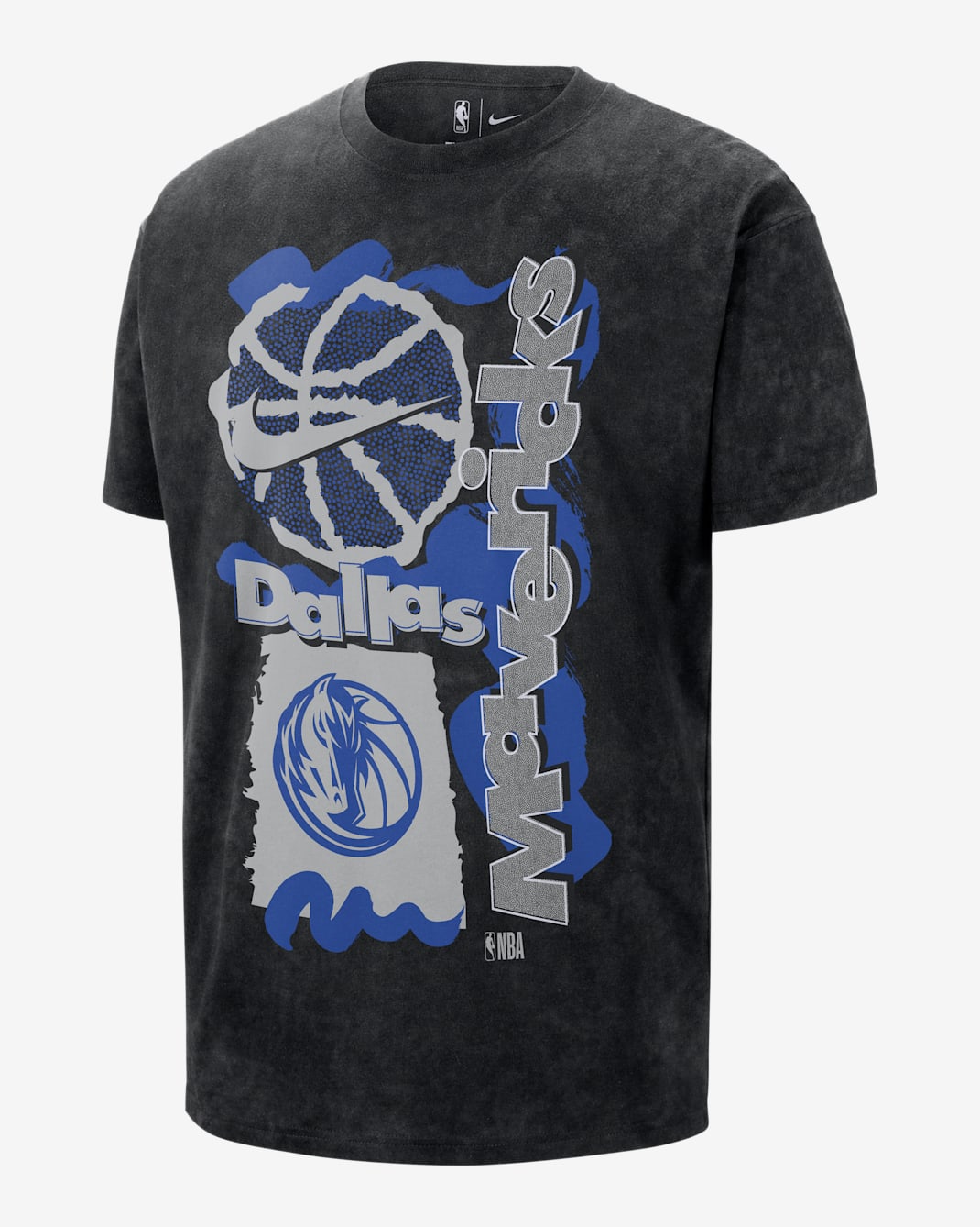Dallas Mavericks Courtside Men's Nike NBA Max90 T-Shirt - Black/Black