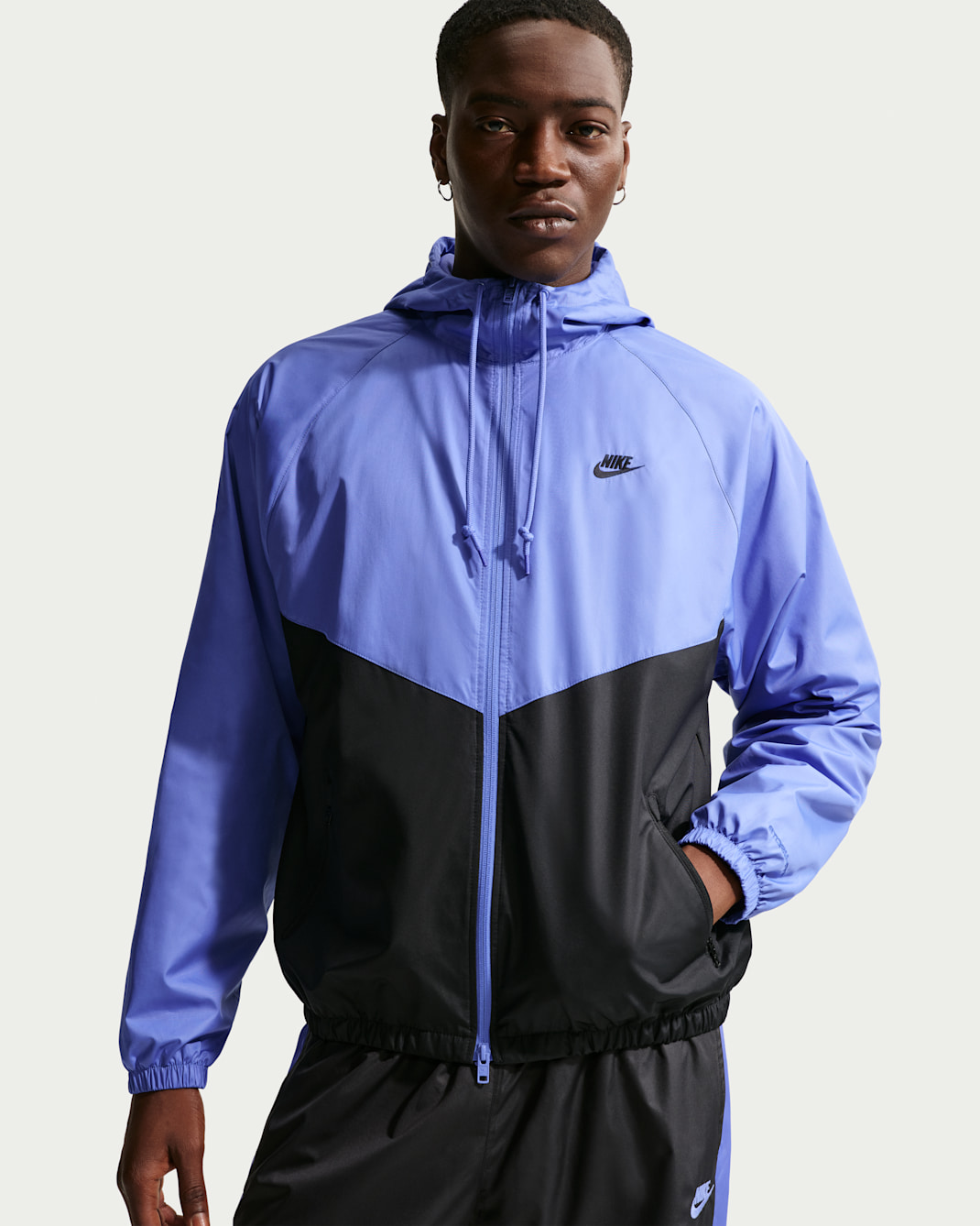 Pánská bunda Nike Windrunner s podšívkou - Sapphire/Černá/Černá