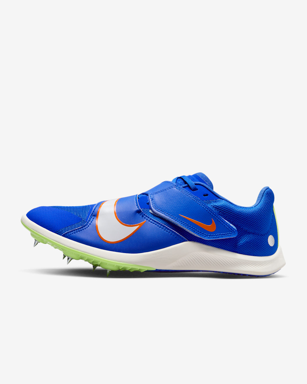 Sapatilhas de salto para atletismo Nike Rival Jump - Azul Racer/Laranja Safety/Lime Blast/Branco