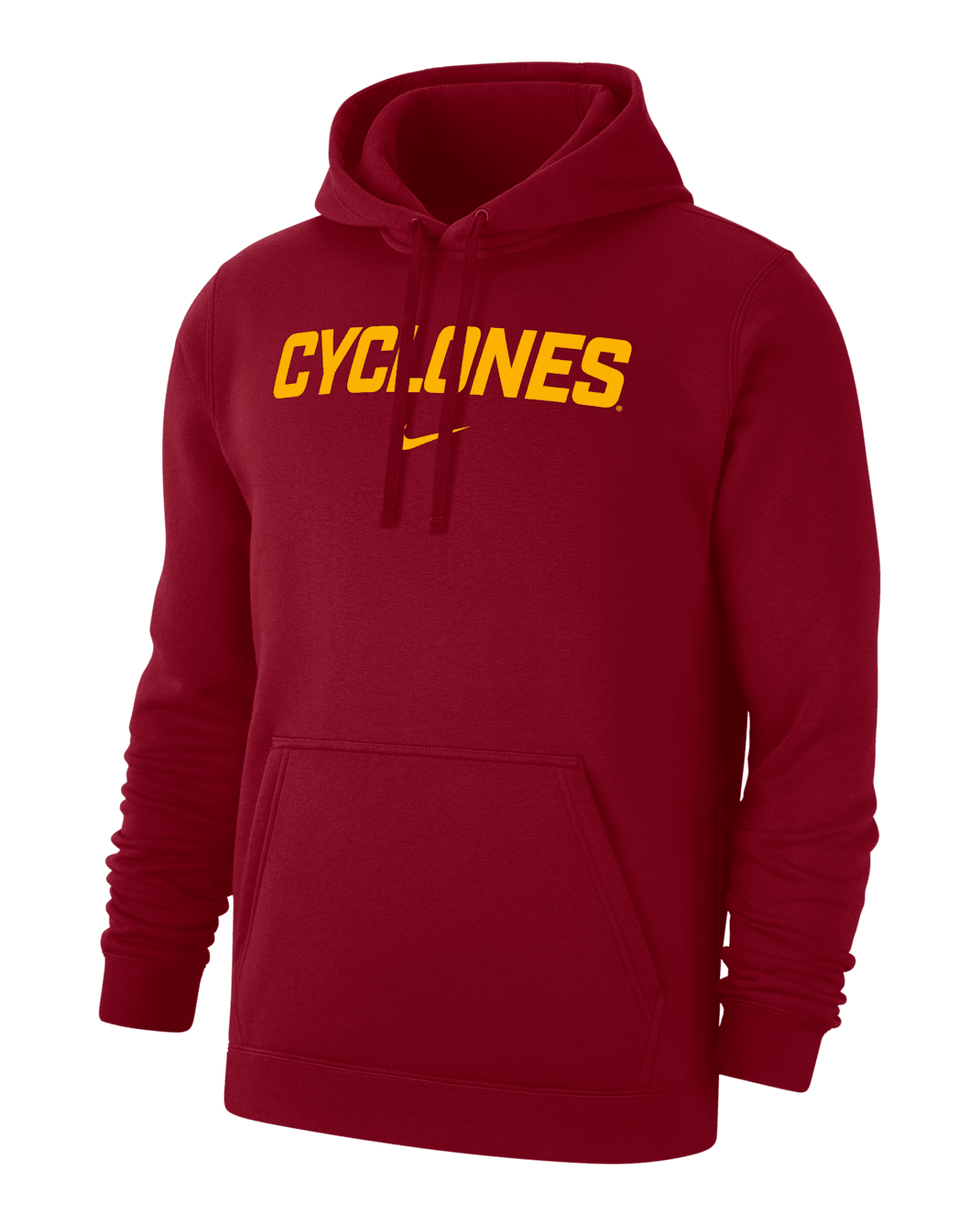 Iowa State Club Fleece Men's Nike College Pullover Hoodie - Team Crimson