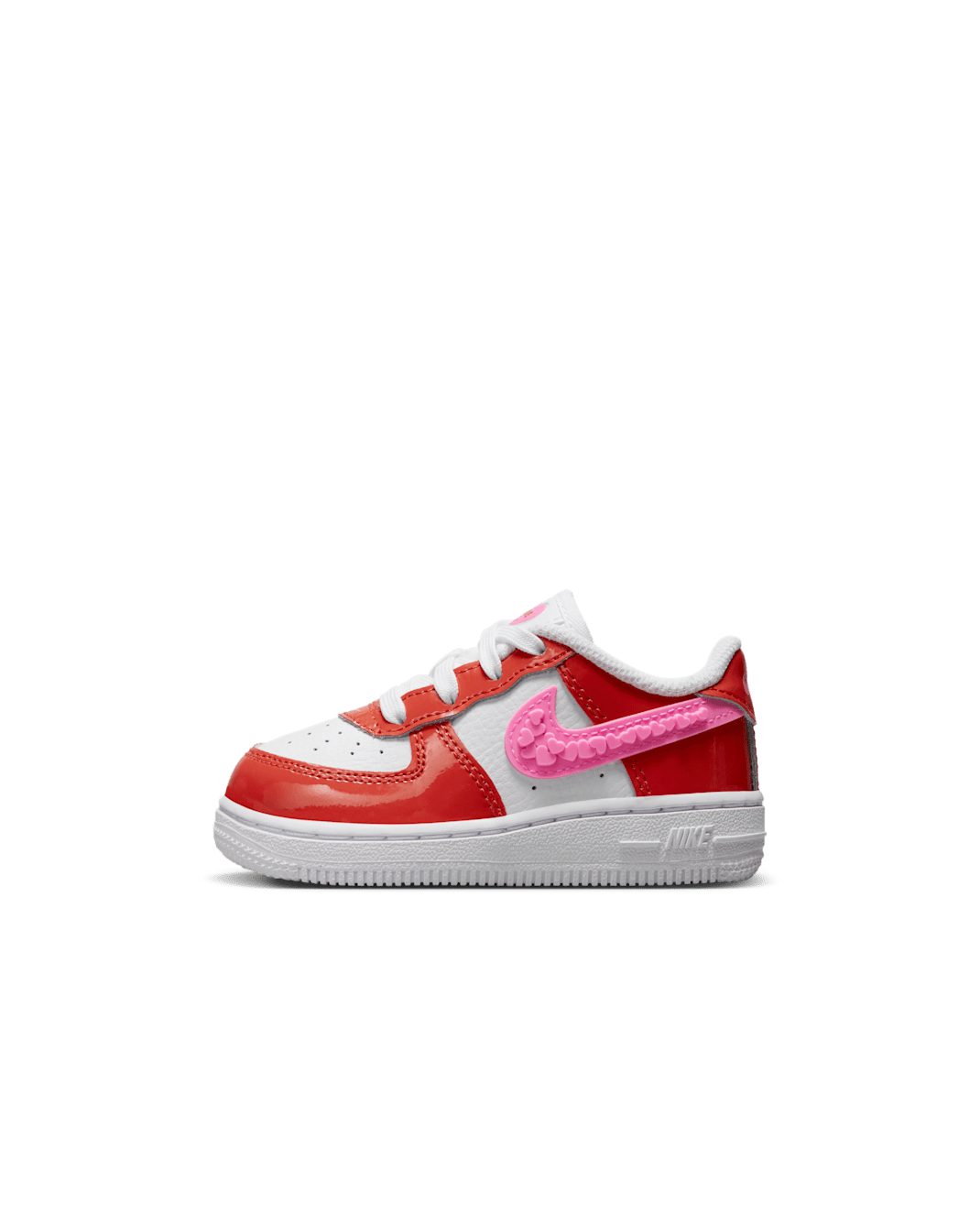 Calzado para bebé e infantil Nike Force 1 LV8 - Rojo picante/Blanco/Hechizo rosa