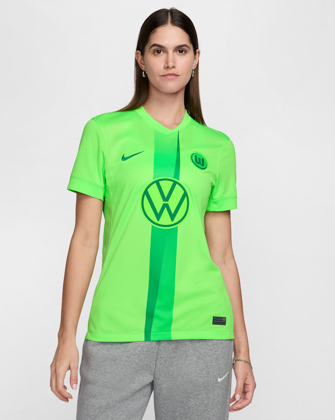 VfL Wolfsburg 2024/25 Stadium Home Women's Nike Dri-FIT Football Replica Shirt - Sub Lime/Lucky Green/Sub Lime