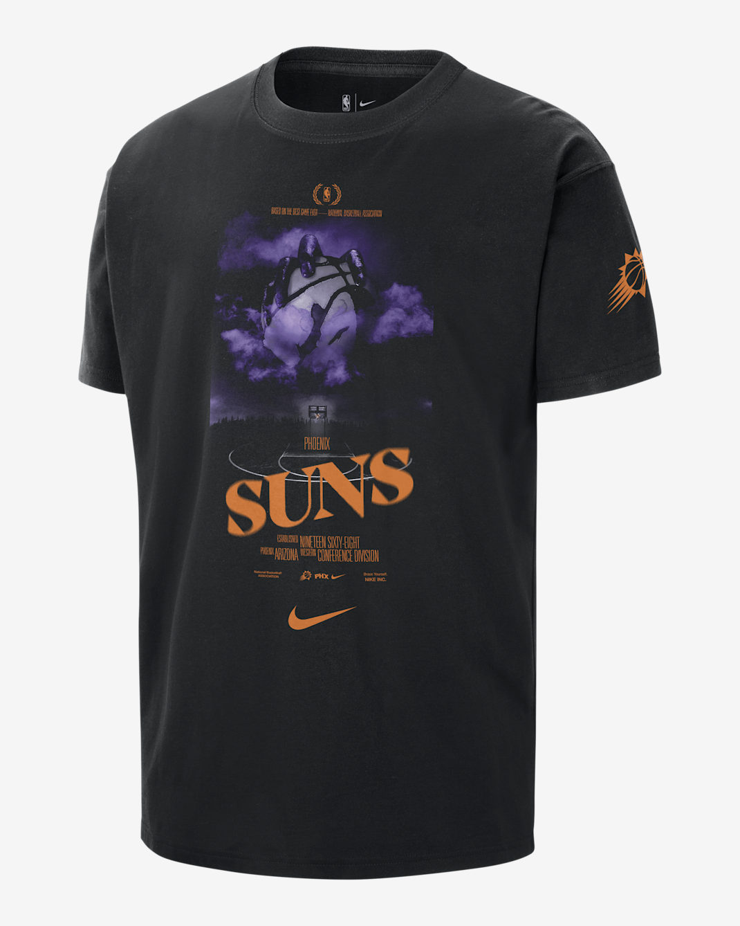 Phoenix Suns Courtside Men's Nike NBA T-Shirt - Black