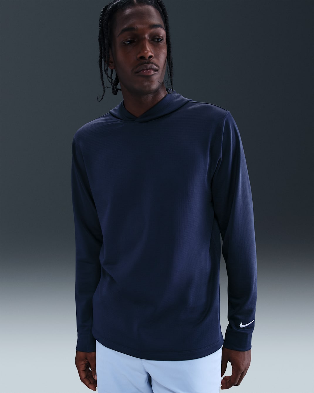 Nike Velocity Men's Therma-FIT Golf Hoodie - College Navy/White