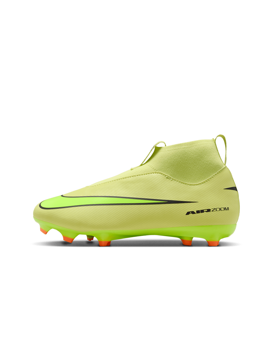 Nike Jr. Mercurial Superfly 10 Academy Younger/Older Kids' Multi-Ground High-Top Football Boot - Limelight/Hyper Crimson/Volt