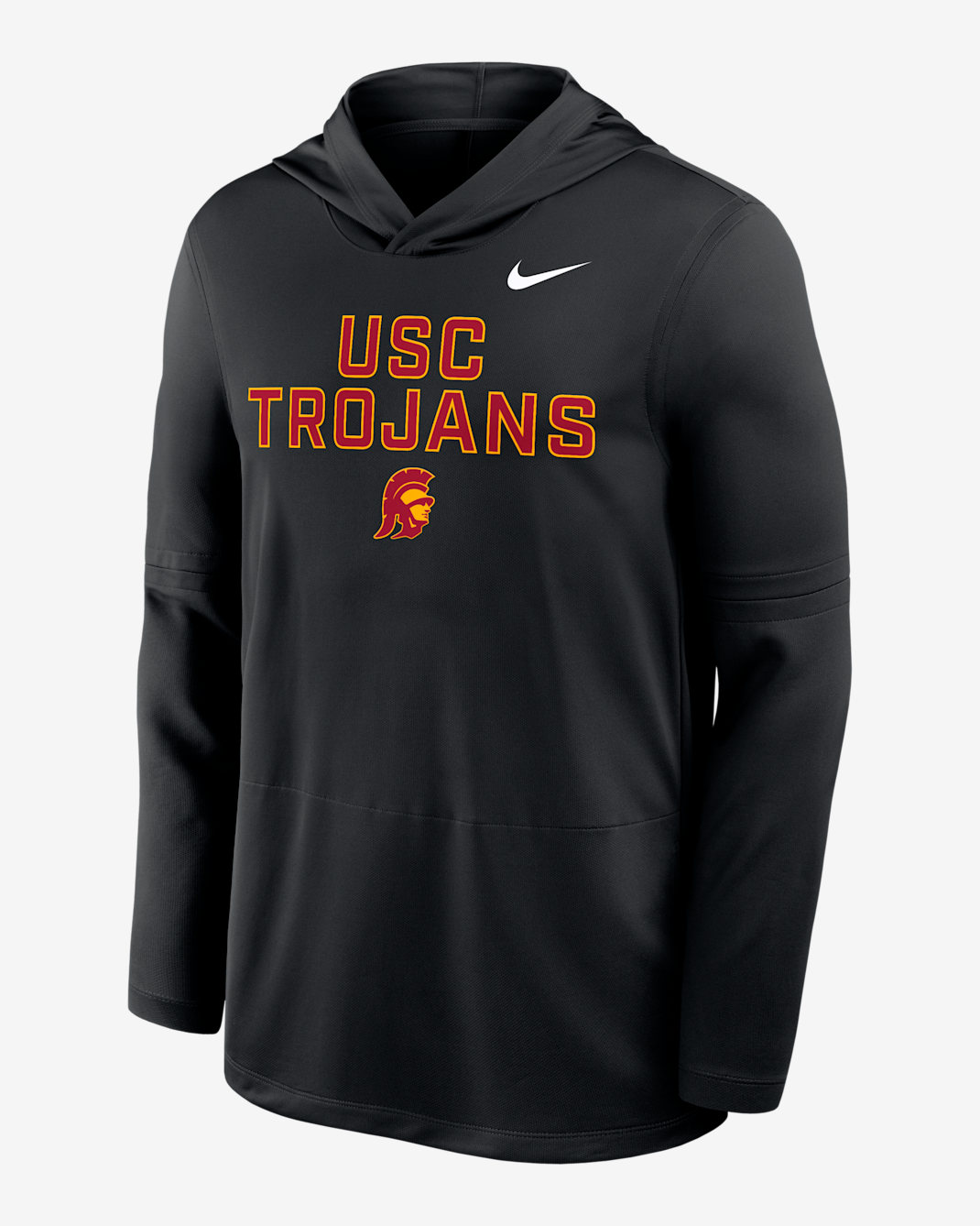 Playera de manga larga universitaria Nike Dri-FIT con gorro para hombre USC Sideline - Negro