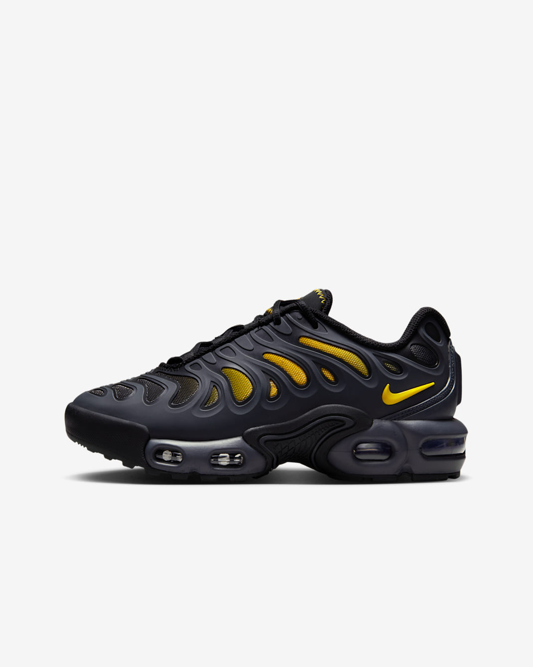 Tenis para niños grandes Nike Air Max Plus Drift - Antracita/Negro/Oro universitario