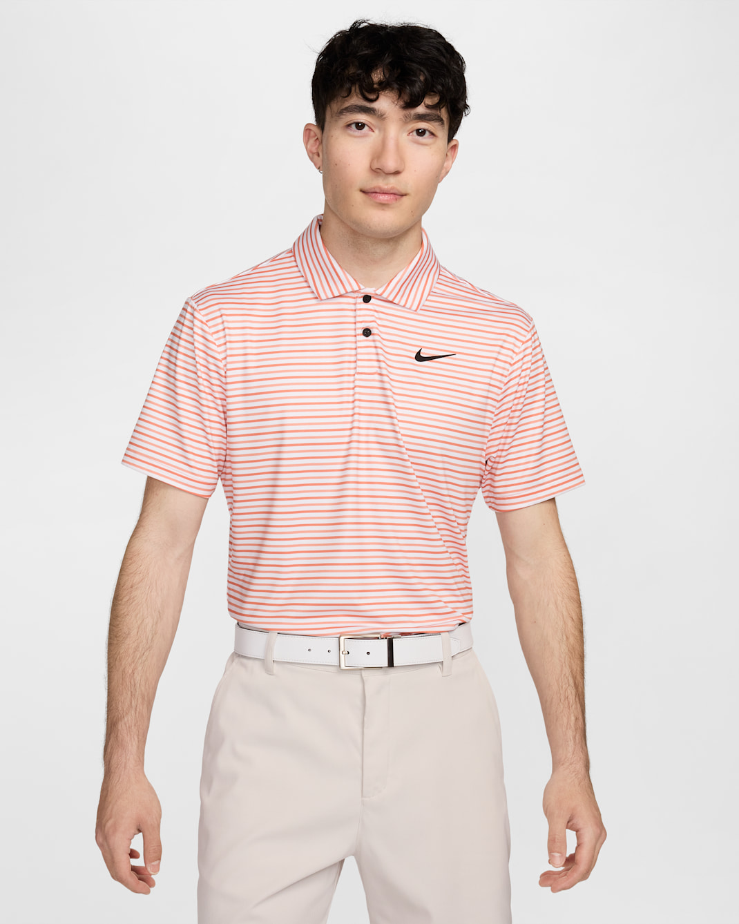Nike Tour Men's Dri-FIT Striped Golf Polo - Madder Root/Black