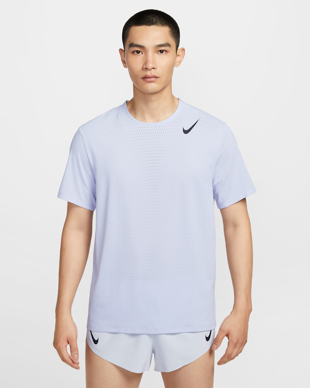 Nike AeroSwift 男款 Dri-FIT ADV 短袖跑步上衣 - Ghost/黑色