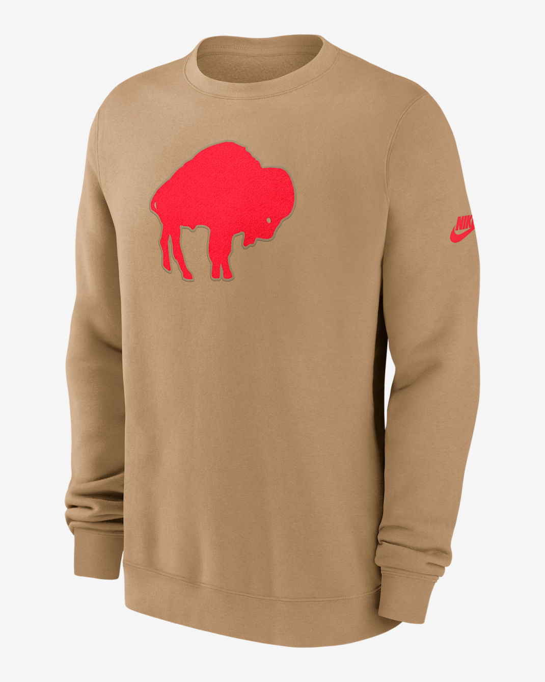 Buffalo Bills Swing Pass Rewind Club Men's Nike NFL Pullover Crew - Tan/Beige