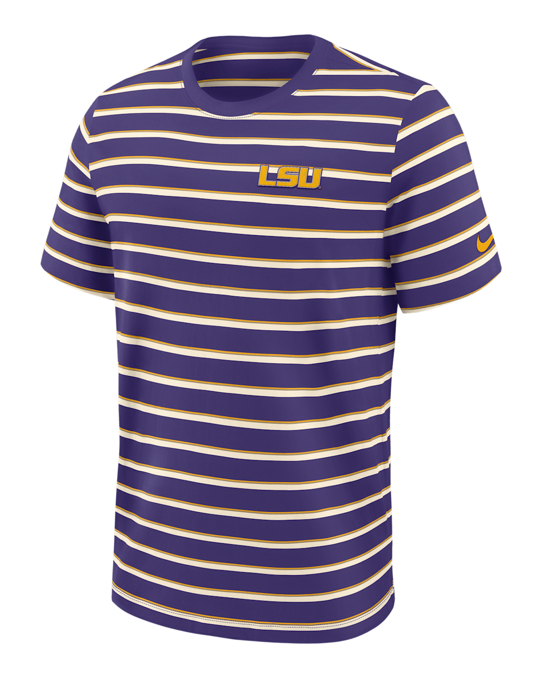 LSU Athletic Prep Legacy Summit Stripe Men's Nike College T-Shirt - Purple