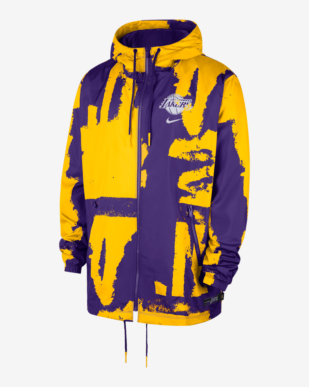Los Angeles Lakers Courtside Men's Nike NBA Club Woven Full-Zip Jacket - Field Purple/Amarillo/Amarillo