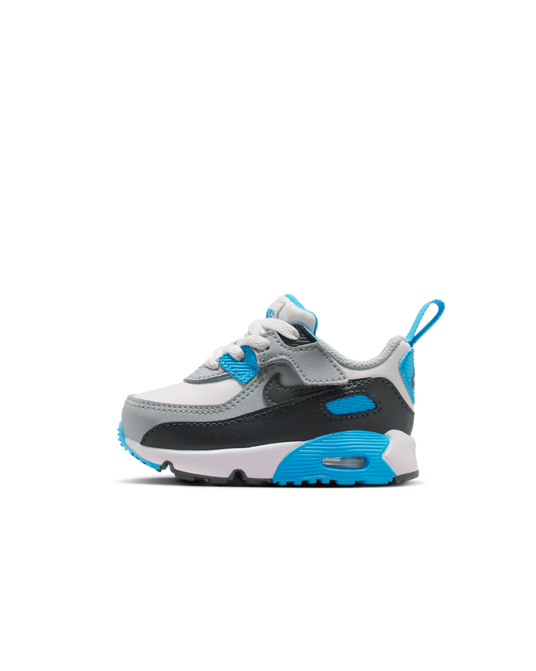 Nike Air Max 90 EasyOn Baby/Toddler Shoes - Platinum Tint/Blue Lightning/Wolf Grey/Iron Grey