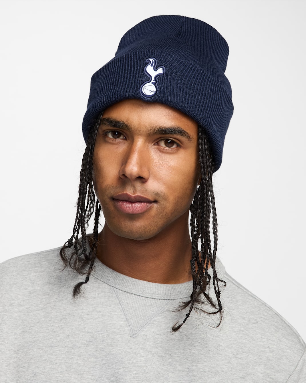 Tottenham Hotspur Peak Beanie - Obsidian/White