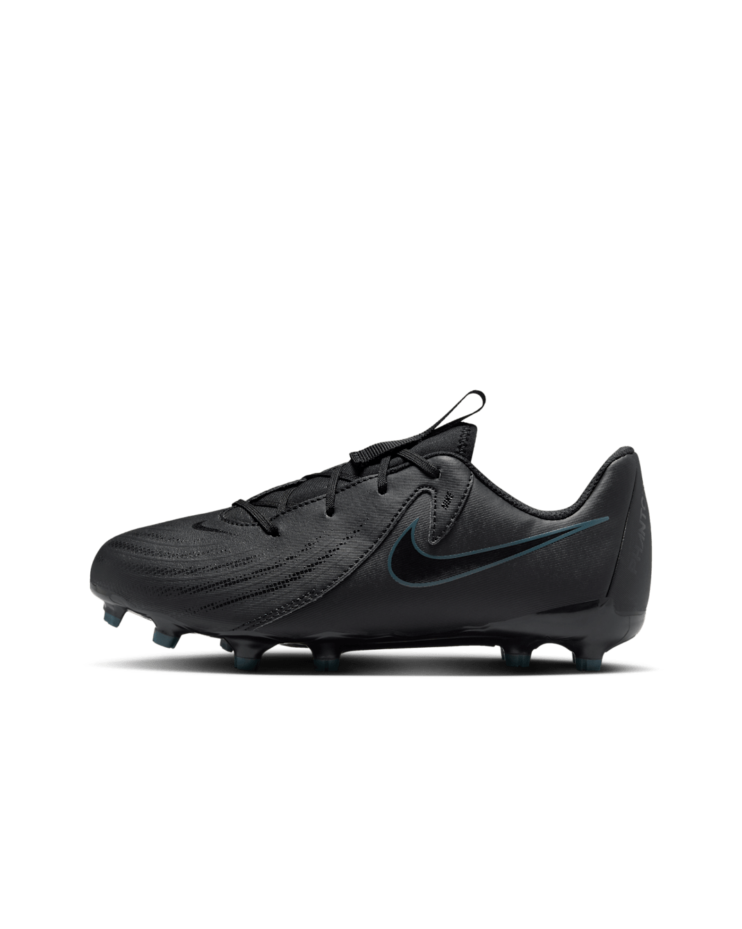 Nike Jr. Phantom GX 2 Academy Younger/Older Kids' Multi-Ground Low-Top Football Boot - Black/Deep Jungle/Black