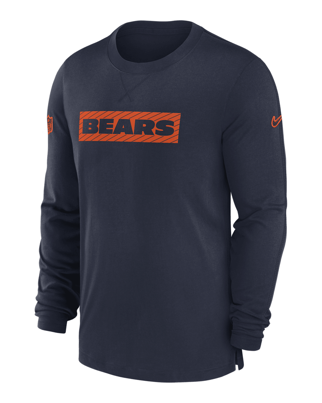 Chicago Bears Sideline Player Team Issue Men’s Nike Dri-FIT Long-Sleeve Top - Navy