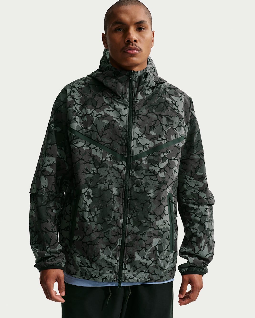 Nike Tech Men's Woven Full-Zip Windrunner Jacket - Black/Black