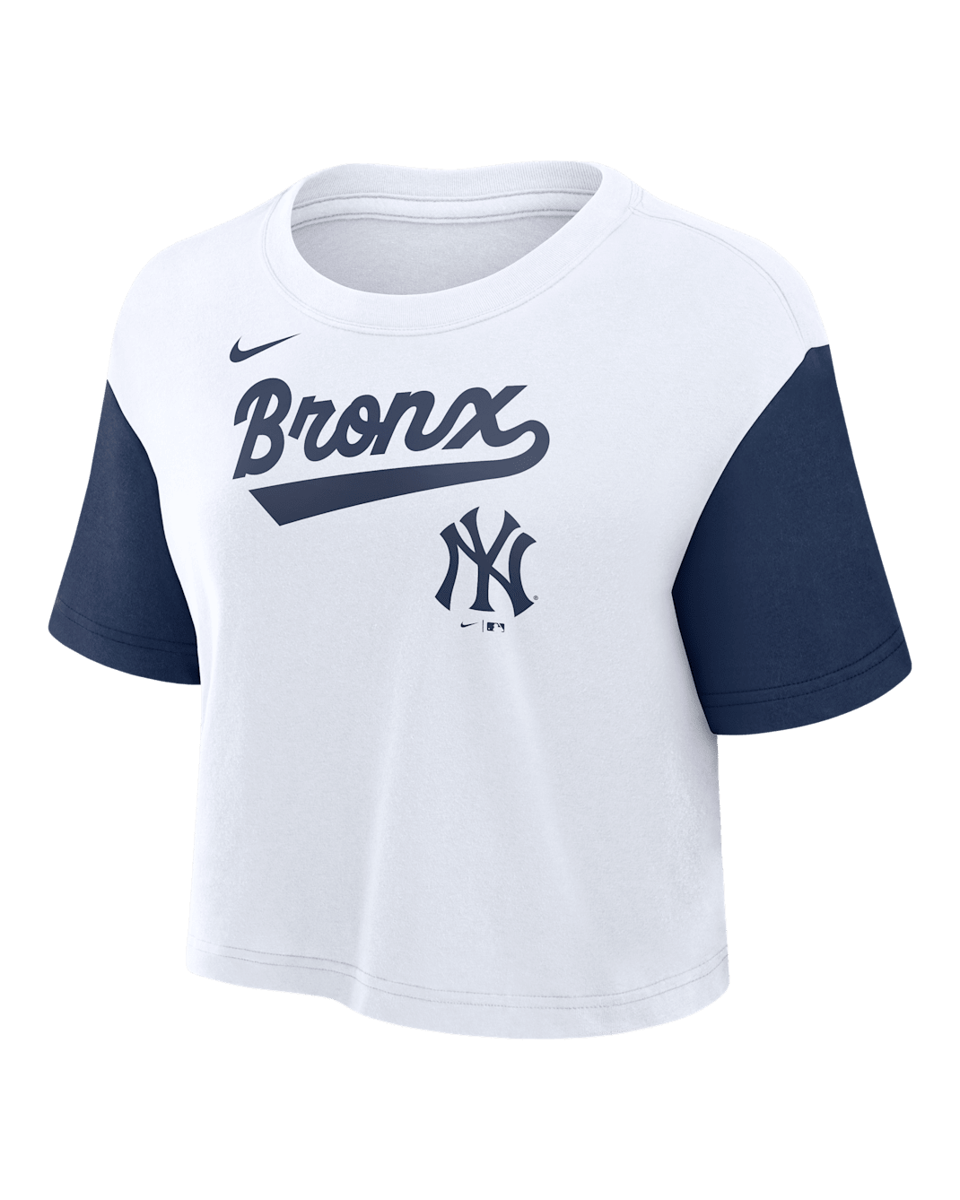 New York Yankees Script Women's Nike Dri-FIT MLB Cropped T-Shirt - White