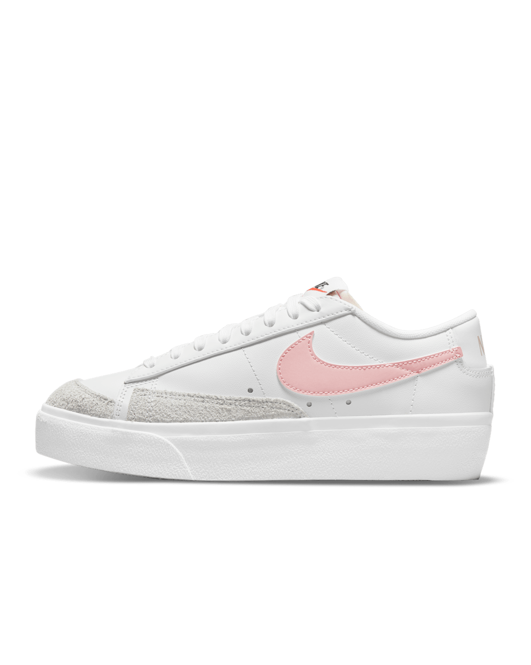 Nike Blazer Low Platform Women's Shoes - White/Summit White/Black/Pink Glaze
