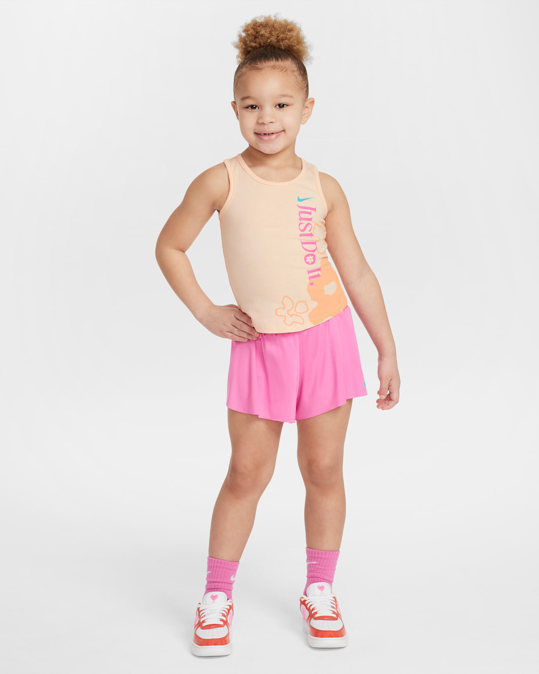 Nike Dri-FIT Toddler Wild Flower 2-Piece Tank and Mesh Shorts Set - Playful Pink