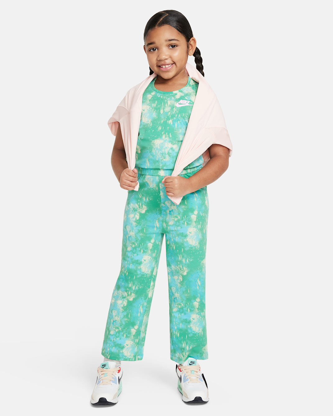 Jumpsuit estampado para niños talla pequeña Nike Club - Verde estadio