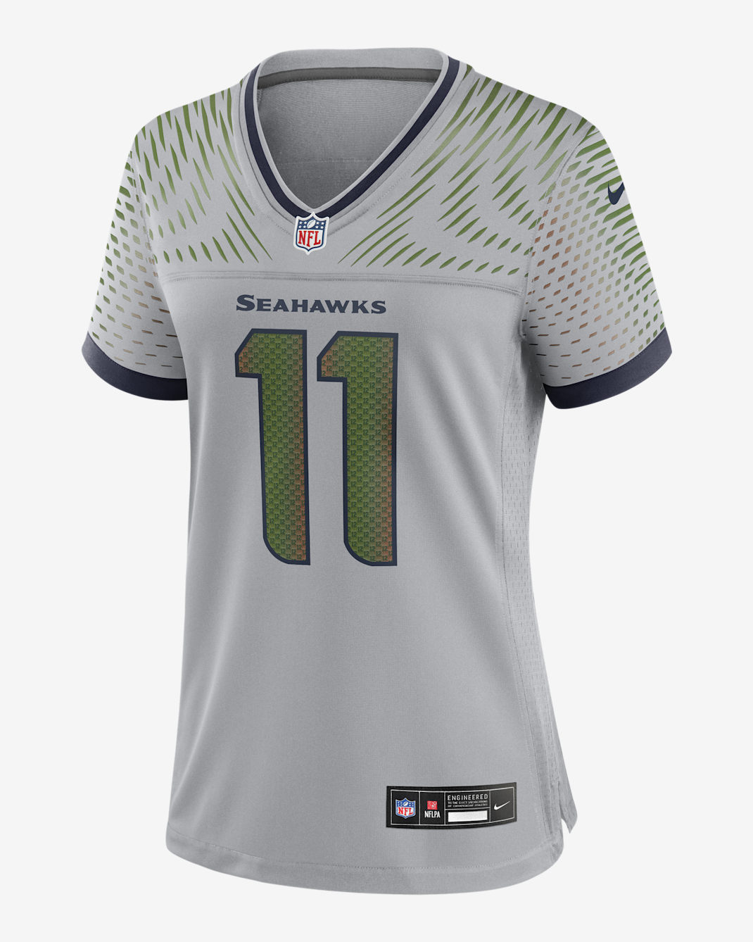 Jersey Nike de la NFL Game para mujer Jaxon Smith-Njigba Seattle Seahawks Rivalries Collection - Gris