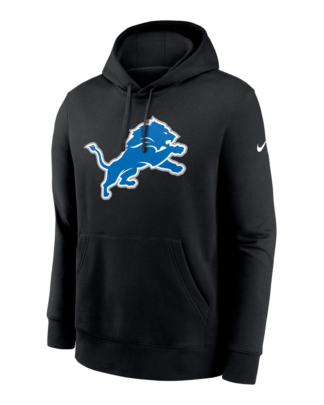 Detroit Lions Club Logo Men's Nike NFL Pullover Hoodie - Black