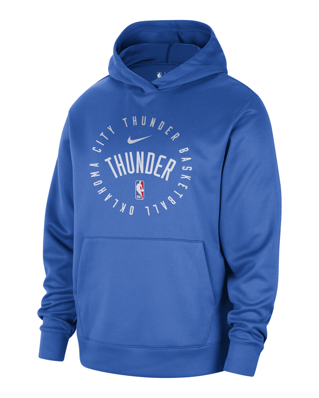 Sudadera con gorro sin cierre de la NBA para hombre Nike Dri-FIT Oklahoma City Thunder Spotlight - Azul señal/Blanco