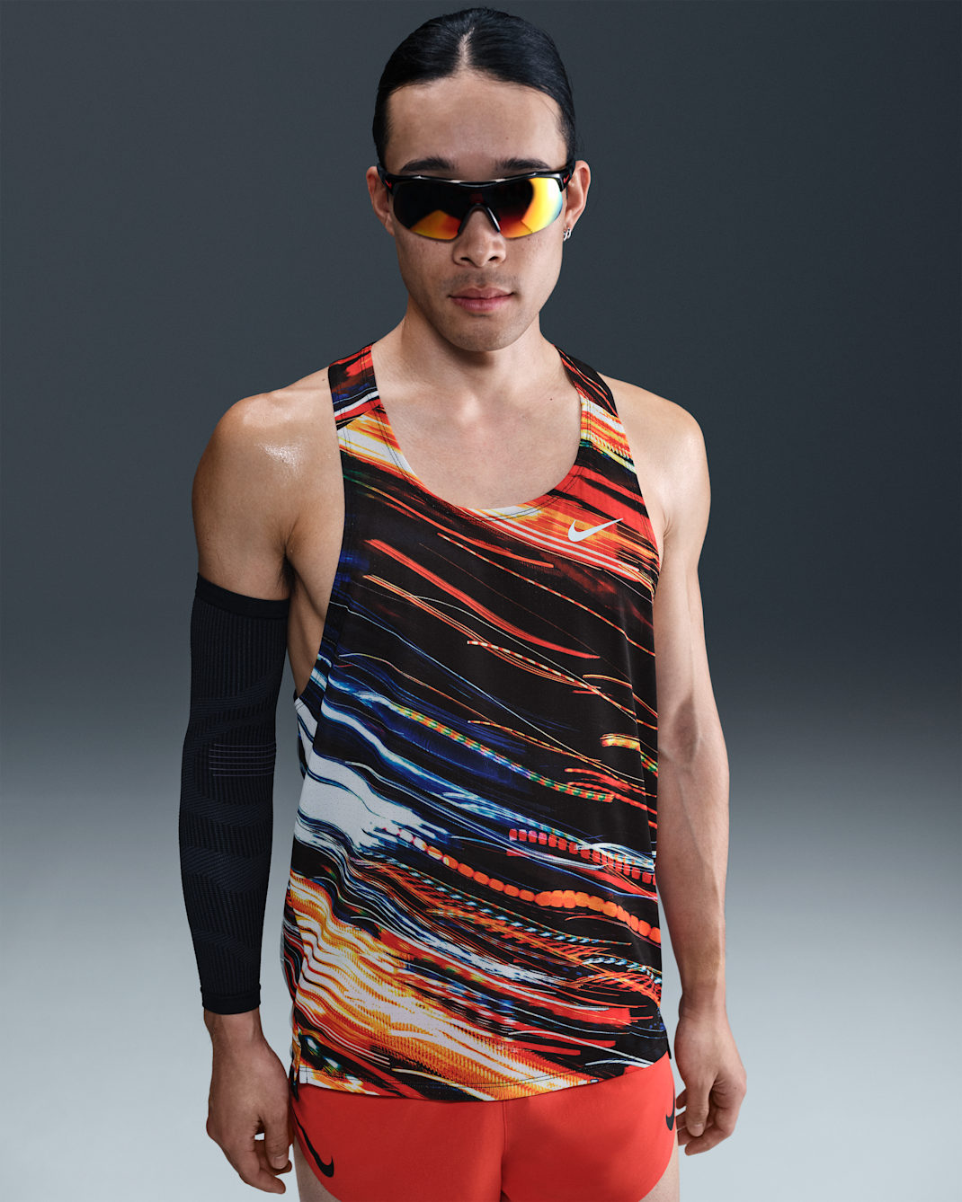 Playera de correr sin mangas Dri-FIT para hombre Nike Fast - Blanco