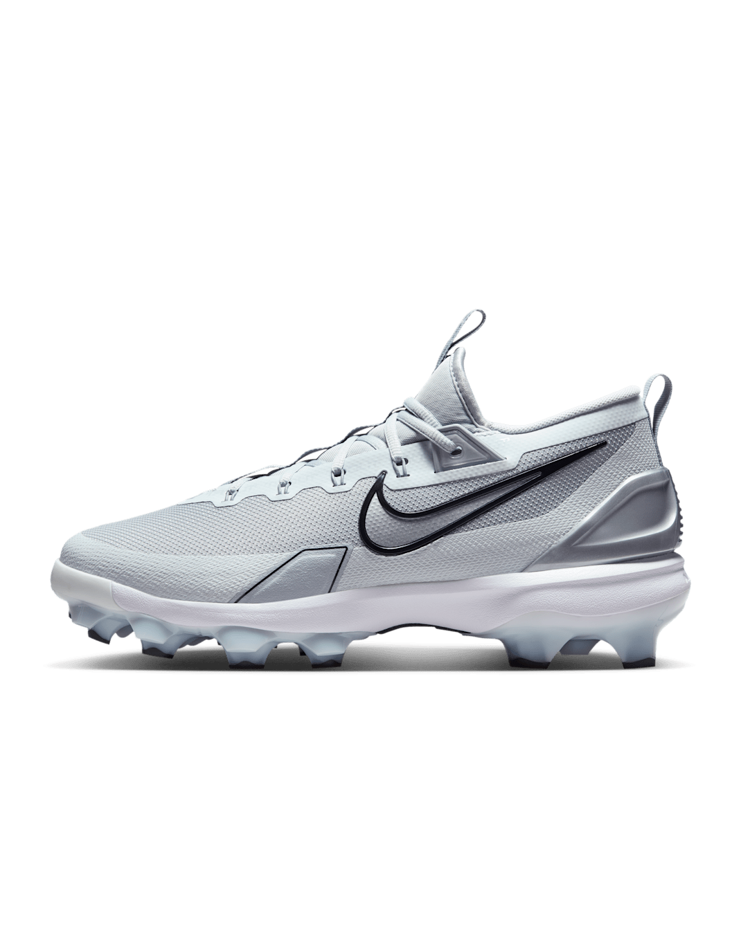 Nike Force Trout 9 Elite MCS Baseball Cleats - Pure Platinum/Wolf Grey/White/Metallic Silver