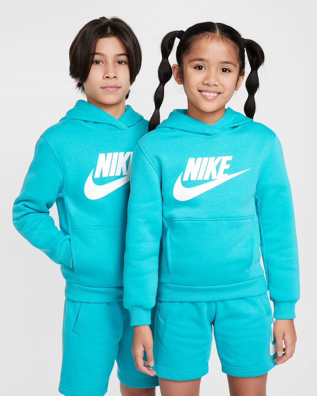Nike Sportswear Club Fleece Big Kids' Hoodie - Dusty Cactus/White
