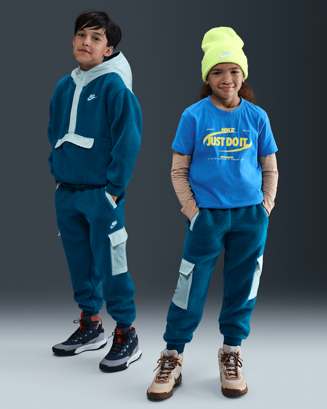 Nike Sportswear Club Fleece Big Kids' Cargo Pants - Green Abyss/Mint Foam/White