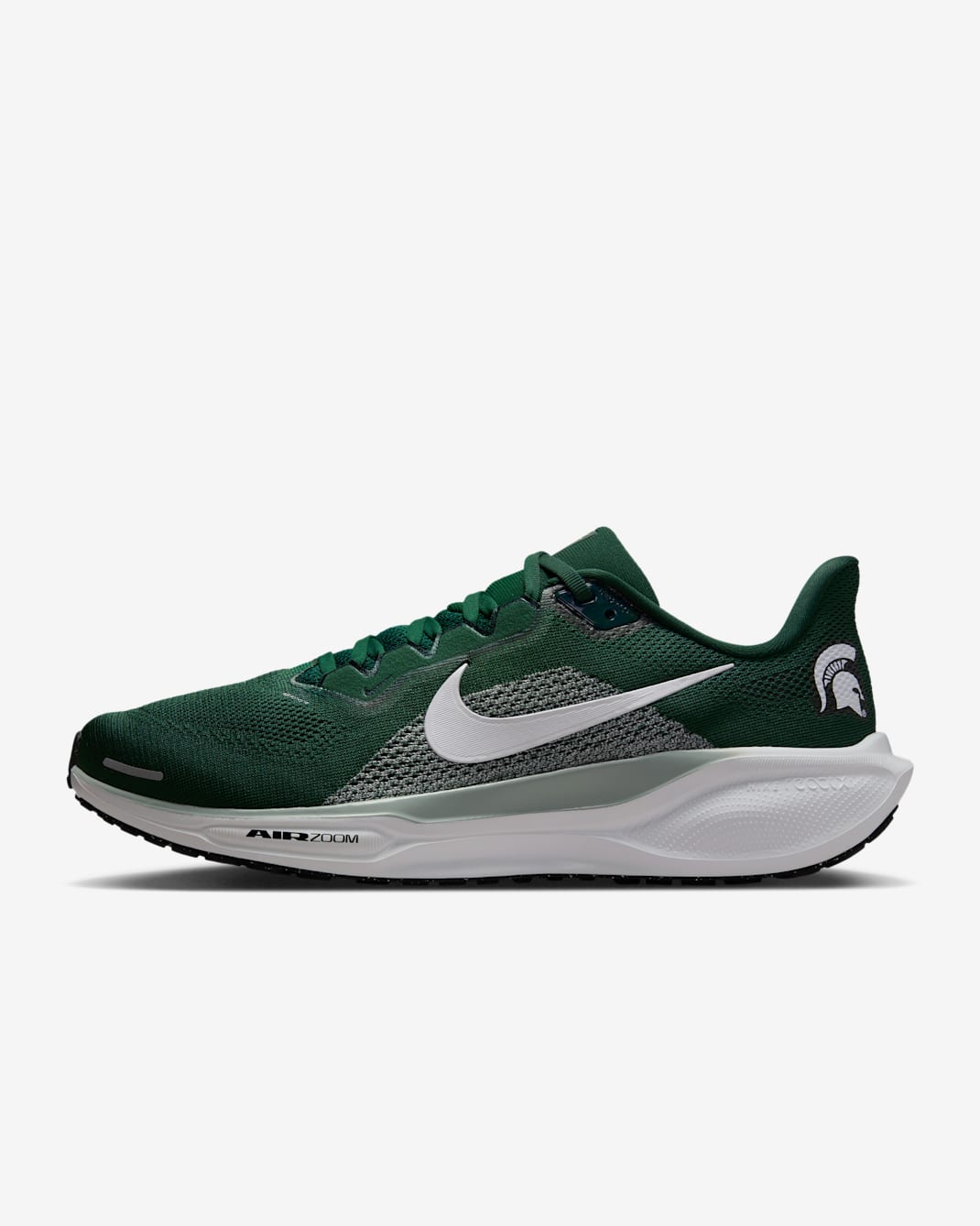 Michigan State Pegasus 41 Men's Nike College Road Running Shoes - Pro Green/Silver Wing/White